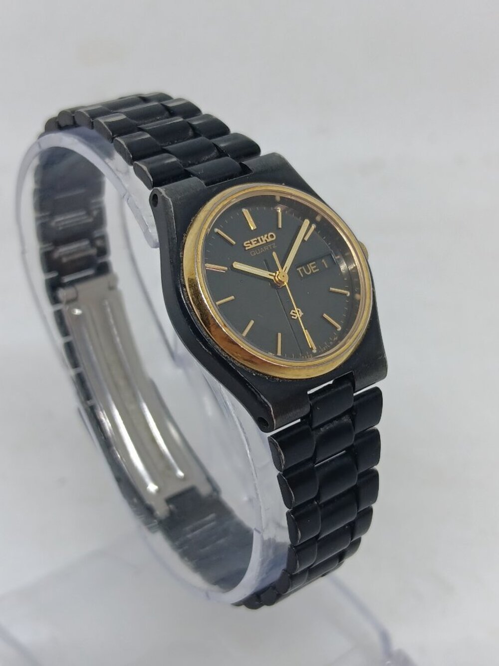 VINTAGE 1984 Seiko ZY004 [2A23] Women's 24mm Quartz Day / Date Watch NEW BATT - Picture 4 of 11